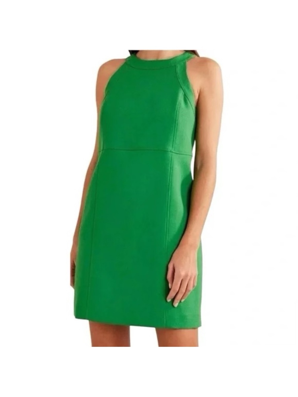 Boden Bright Green Sleeveless Shift Dress NWOT